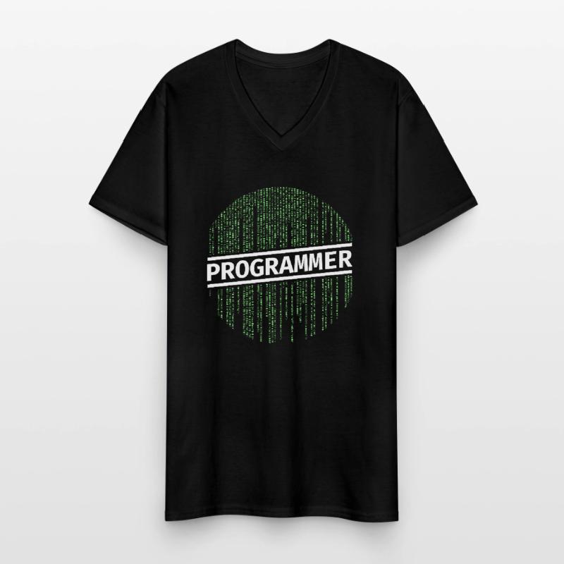Programmer Programmierer Coding Männer-T-Shirt mit V-Ausschnitt