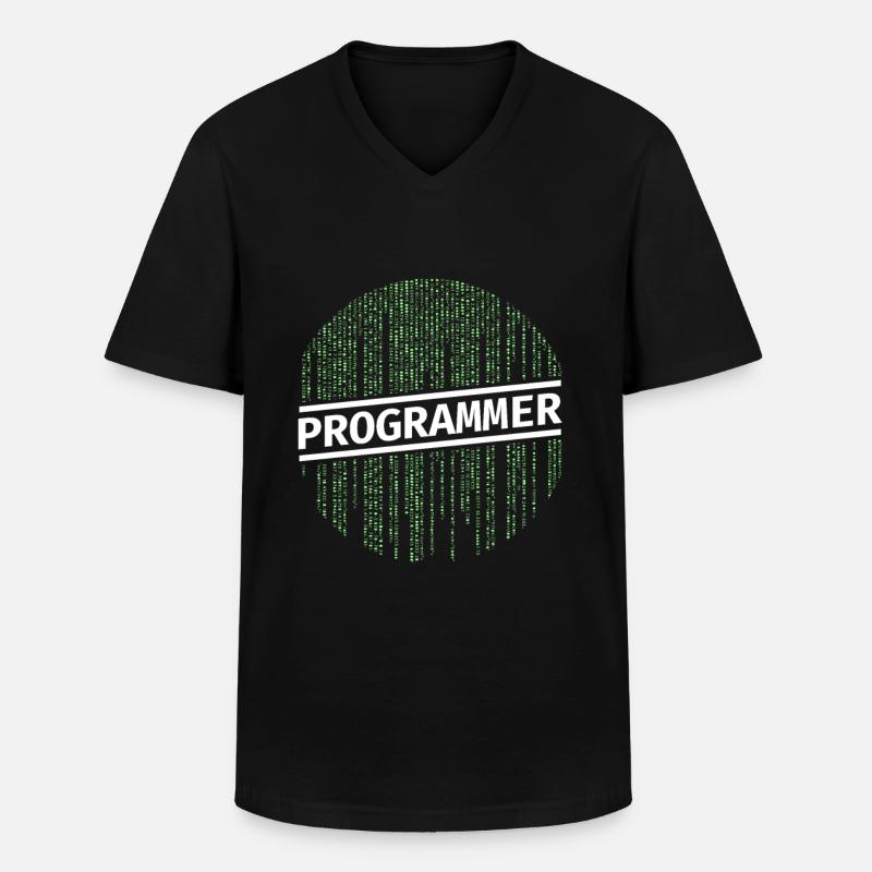 Programmer Programmierer Coding - Männer-T-Shirt mit V-Ausschnitt - Schwarz