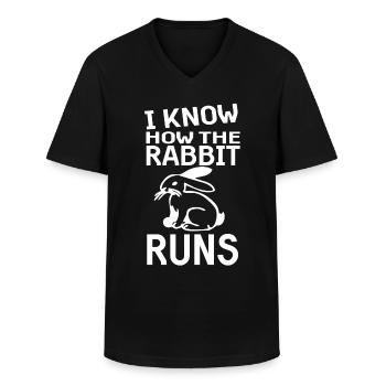 Denglisch Sprüche Sprichwort Geschenk - Männer-T-Shirt mit V-Ausschnitt - Schwarz - Vorne - AI Model Male 178 dark (178cm)