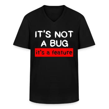 Programmierer - Coder - Hacker - IT - Männer-T-Shirt mit V-Ausschnitt - Schwarz - Vorne - AI Model Male 178 dark (178cm)