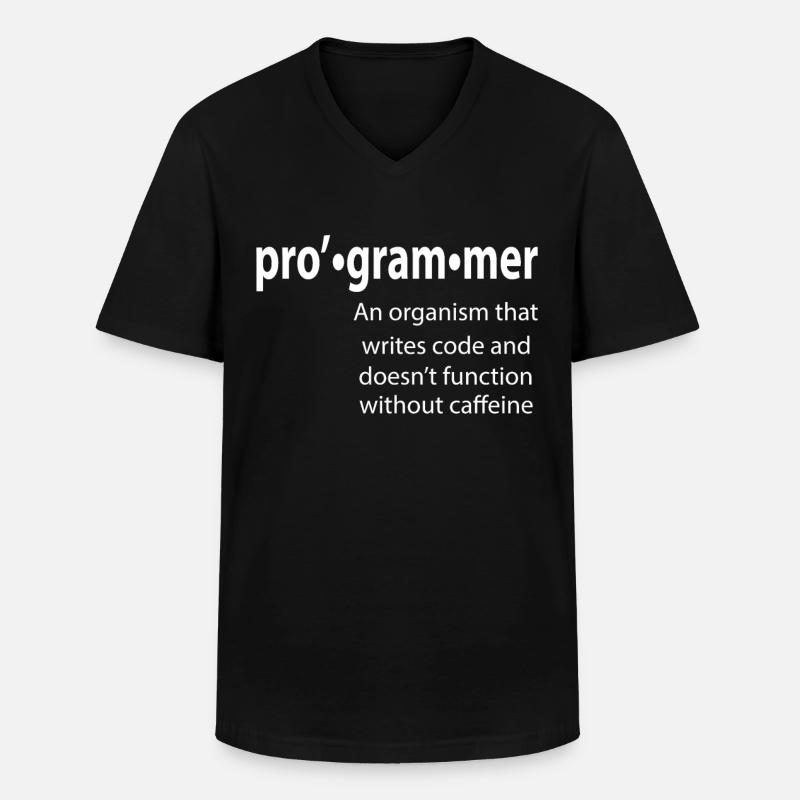 Programmierer - Coder - Hacker - IT - Männer-T-Shirt mit V-Ausschnitt - Schwarz