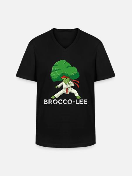 Brocco-Lee - T-shirt col V Homme - noir