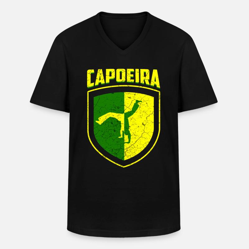 Capoeira - Männer-T-Shirt mit V-Ausschnitt - Schwarz
