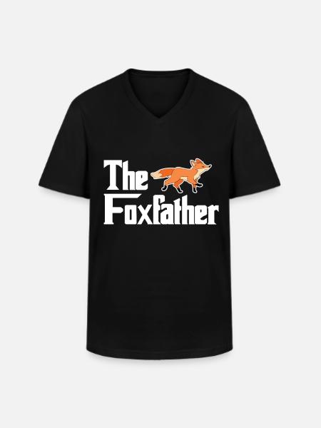 Fox - Men's V-Neck T-Shirt - black