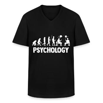Psychology psychologist therapist gift psyche - Men's V-Neck T-Shirt - black - Front - AI Model Male 178 dark (178cm)