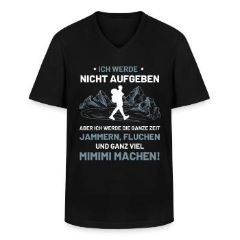 Ich werde nicht aufgeben wanderer Wandern - Männer-T-Shirt mit V-Ausschnitt - Schwarz - Vorne - AI Model Male 178 dark (178cm)