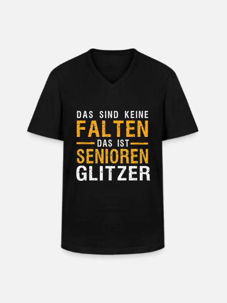 Senioren lustiges Geschenk - Männer-T-Shirt mit V-Ausschnitt - Schwarz