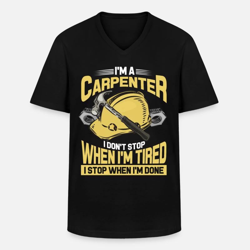 Tømrer tømrer tømrer - Klassisk herre T-shirt med V-udskæring - sort