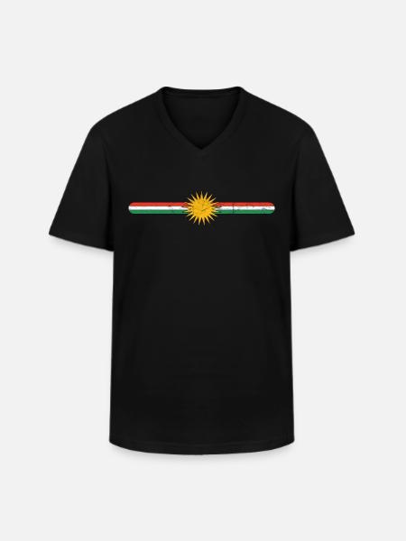 Kurdistan kurdere kurdiske Gave Flag - Klassisk herre T-shirt med V-udskæring - sort