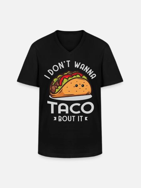 Taco Tacos Apperal - Men's V-Neck T-Shirt - black