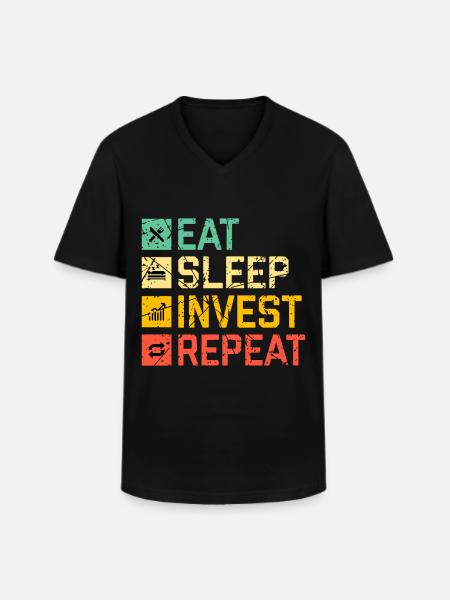 Finance - Men's V-Neck T-Shirt - black