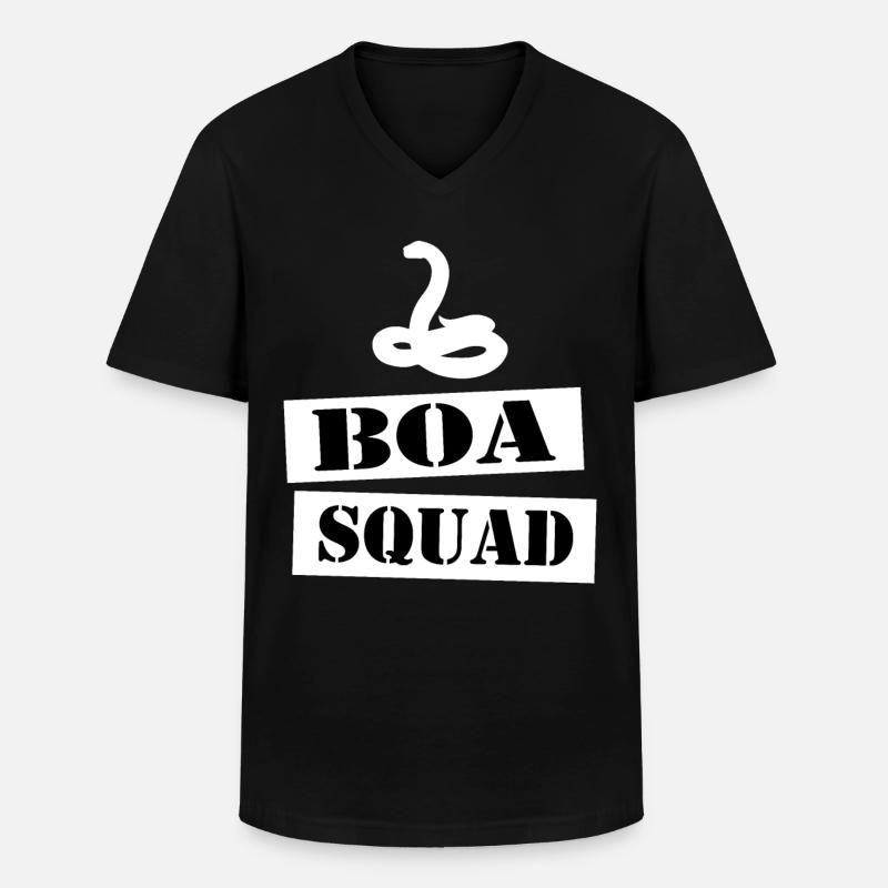 join the boa squad - Männer-T-Shirt mit V-Ausschnitt - Schwarz
