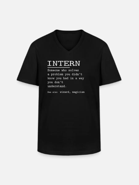 INTERNE - T-shirt col V Homme - noir