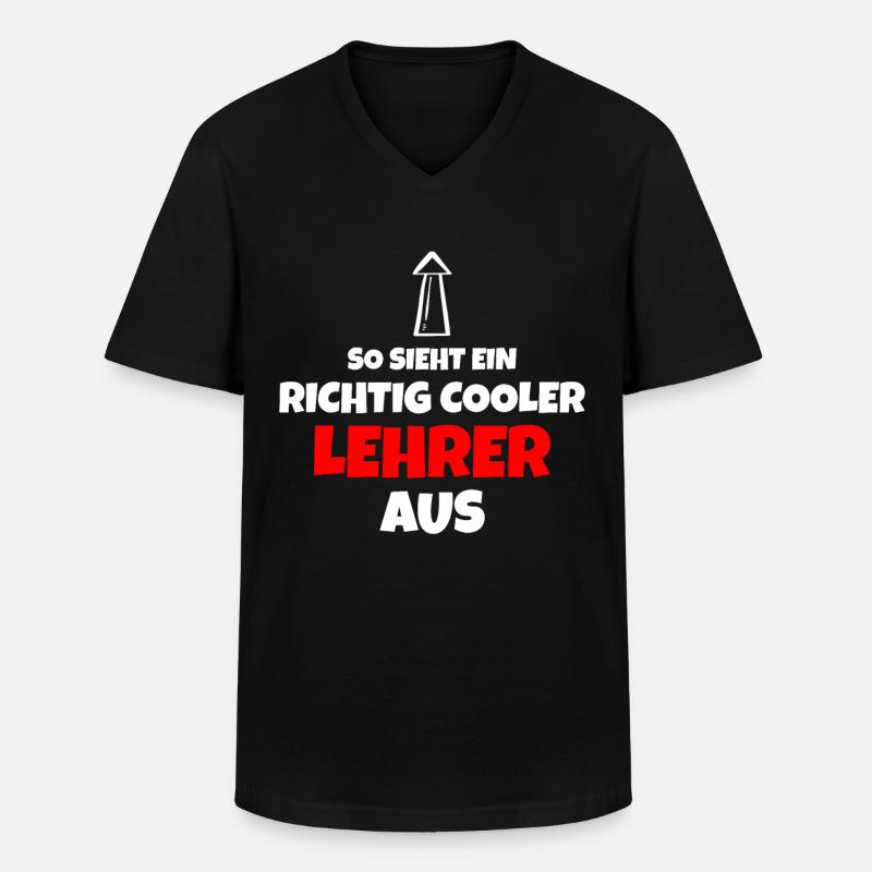 Lehrer Cooler Geschenkidee - Männer-T-Shirt mit V-Ausschnitt - Schwarz