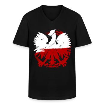 Polen - Männer-T-Shirt mit V-Ausschnitt - Schwarz - Vorne - AI Model Male 178 dark (178cm)