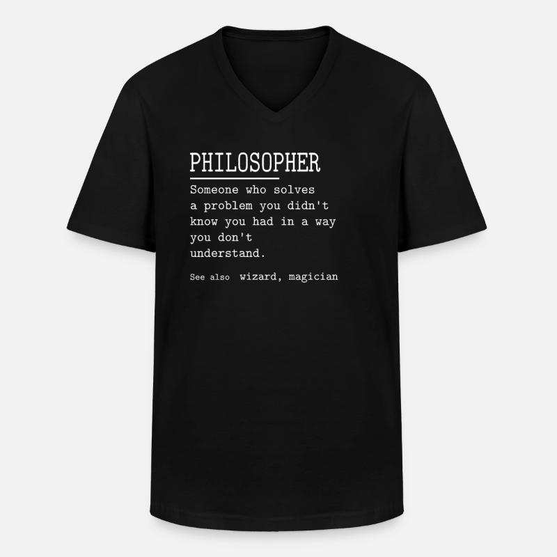 PHILOSOPHER - Männer-T-Shirt mit V-Ausschnitt - Schwarz
