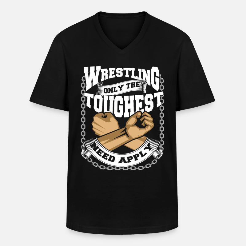 Wrestling - Männer-T-Shirt mit V-Ausschnitt - Schwarz