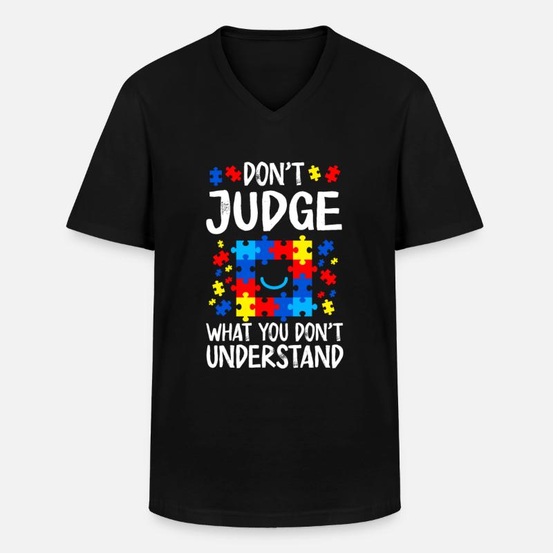 Autismus Bewusstsein - Männer-T-Shirt mit V-Ausschnitt - Schwarz