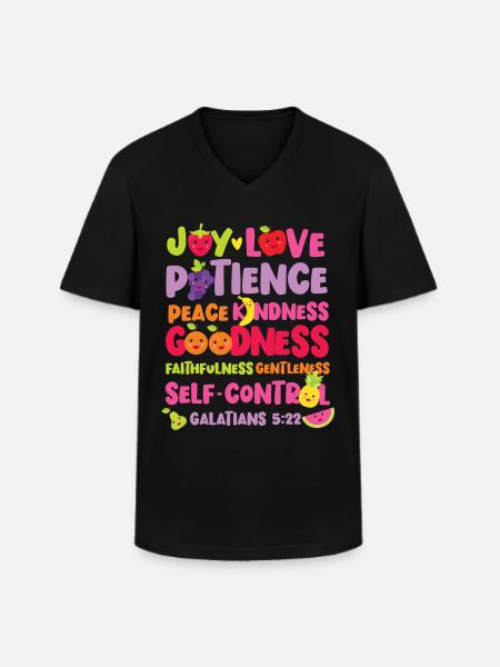 Christian Bible Verse Religion - Men's V-Neck T-Shirt - black