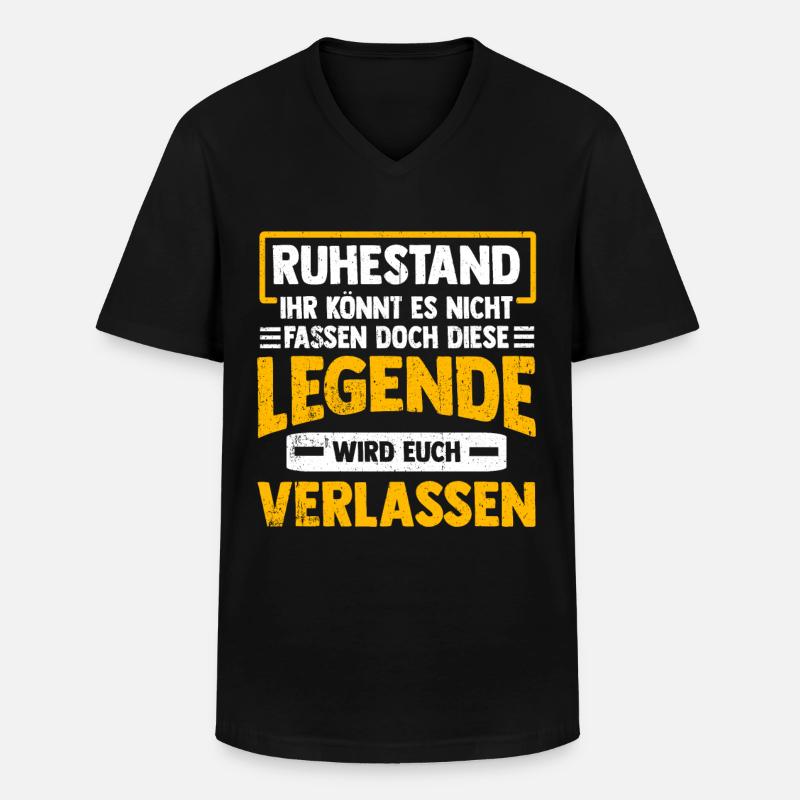 Rentner - Männer-T-Shirt mit V-Ausschnitt - Schwarz