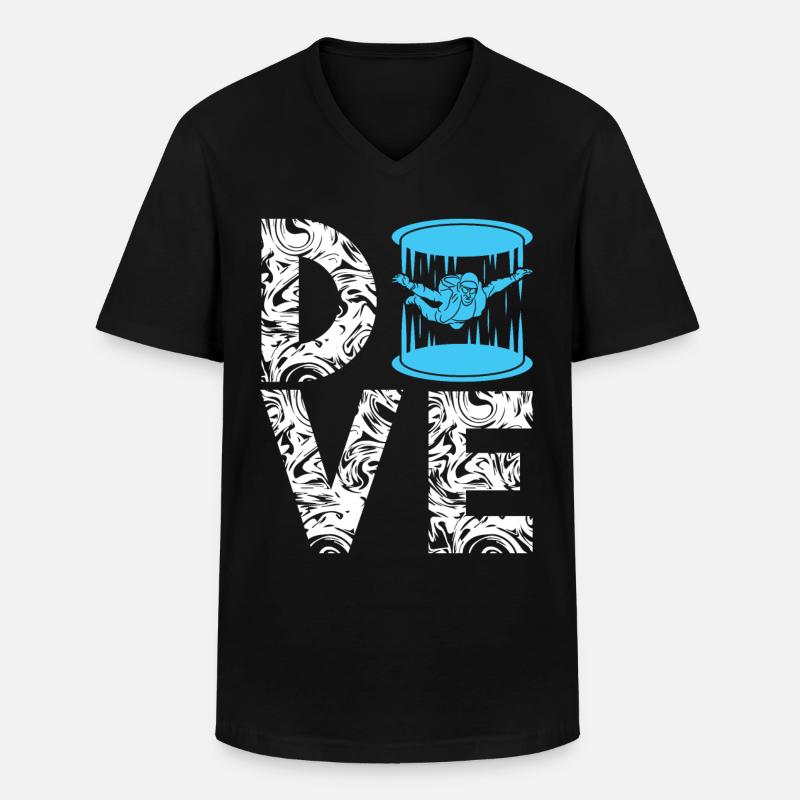 Dive Skydiving Skydiver - Männer-T-Shirt mit V-Ausschnitt - Schwarz