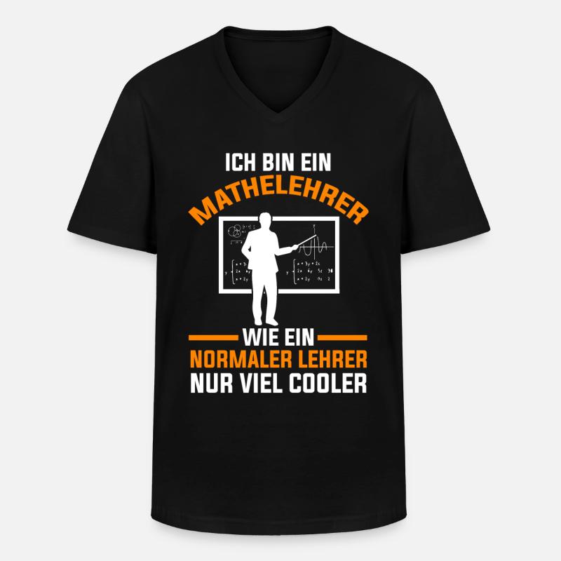 Mathelehrer Mathematik Lehrer Algebra - Männer-T-Shirt mit V-Ausschnitt - Schwarz