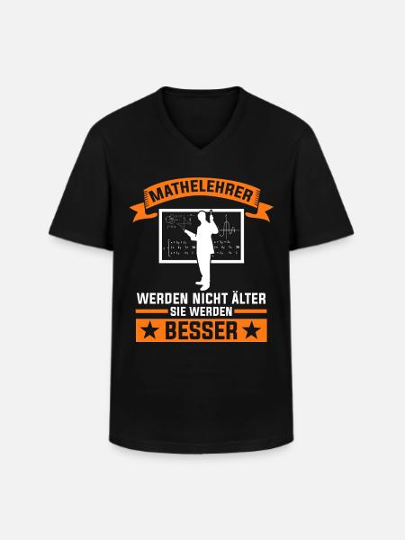 Mathelehrer Algebra Mathematiker Mathe - Männer-T-Shirt mit V-Ausschnitt - Schwarz
