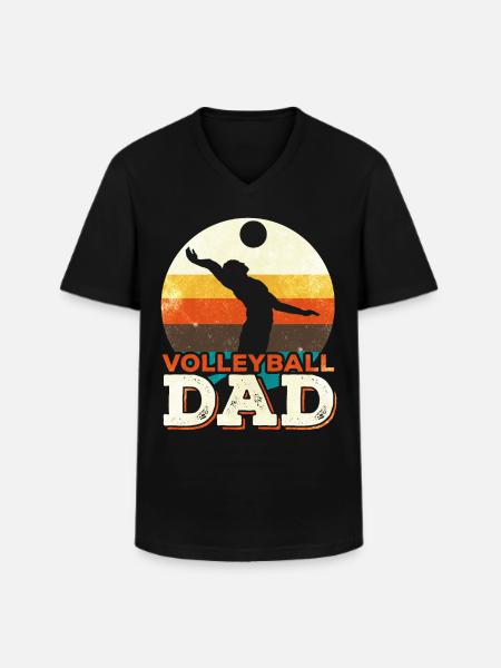 Volleyball Dad Volleyballer Father - Men's V-Neck T-Shirt - black