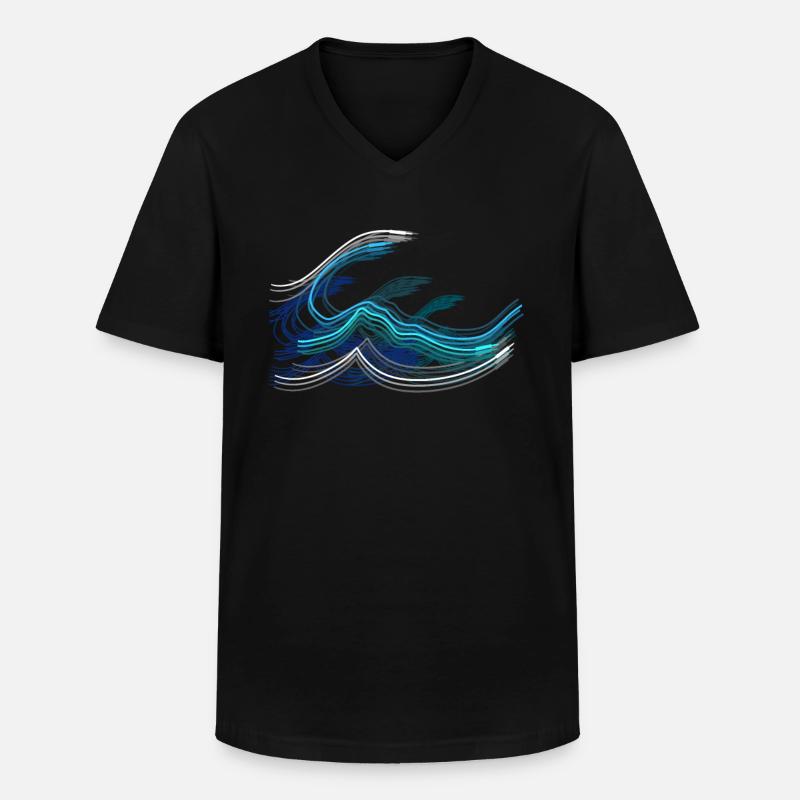 Aux Wellen Tontechniker & Tontechnik Geschenk - Männer-T-Shirt mit V-Ausschnitt - Schwarz