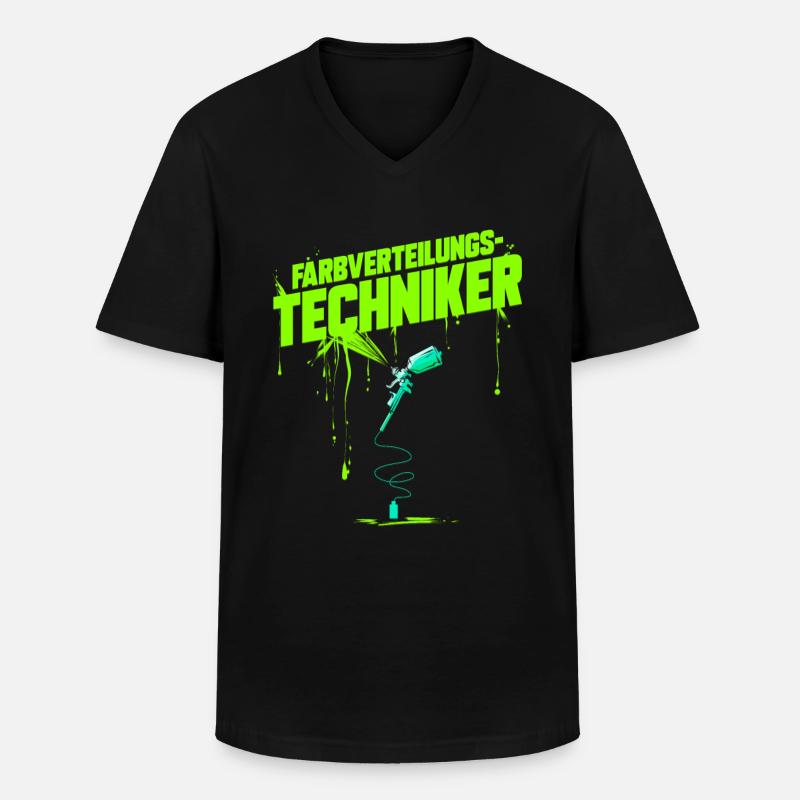Farbverteilungstechniker Lackierer Autolackierer - Männer-T-Shirt mit V-Ausschnitt - Schwarz