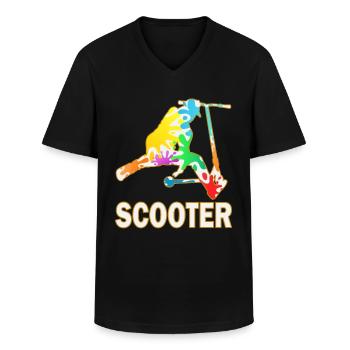 Cascade scooter scooter électrique scooter scooter - T-shirt col V Homme - noir - Devant - AI Model Male 178 dark (178cm)