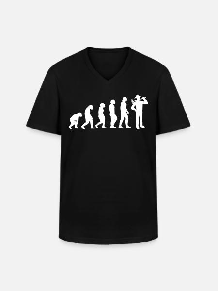 Evolution Gärtner - Männer-T-Shirt mit V-Ausschnitt - Schwarz