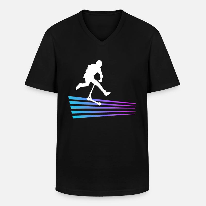 Freestyle-Roller - Männer-T-Shirt mit V-Ausschnitt - Schwarz
