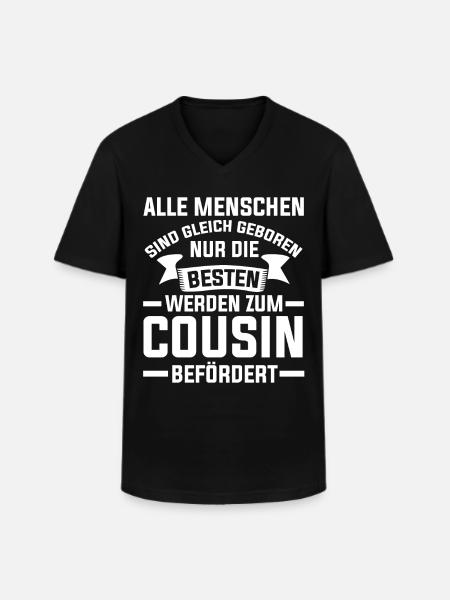 Bester Cousin - Männer-T-Shirt mit V-Ausschnitt - Schwarz
