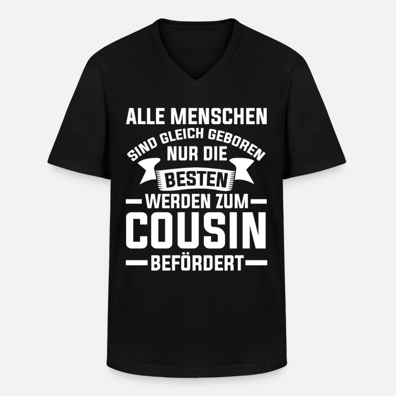 Bester Cousin - Männer-T-Shirt mit V-Ausschnitt - Schwarz