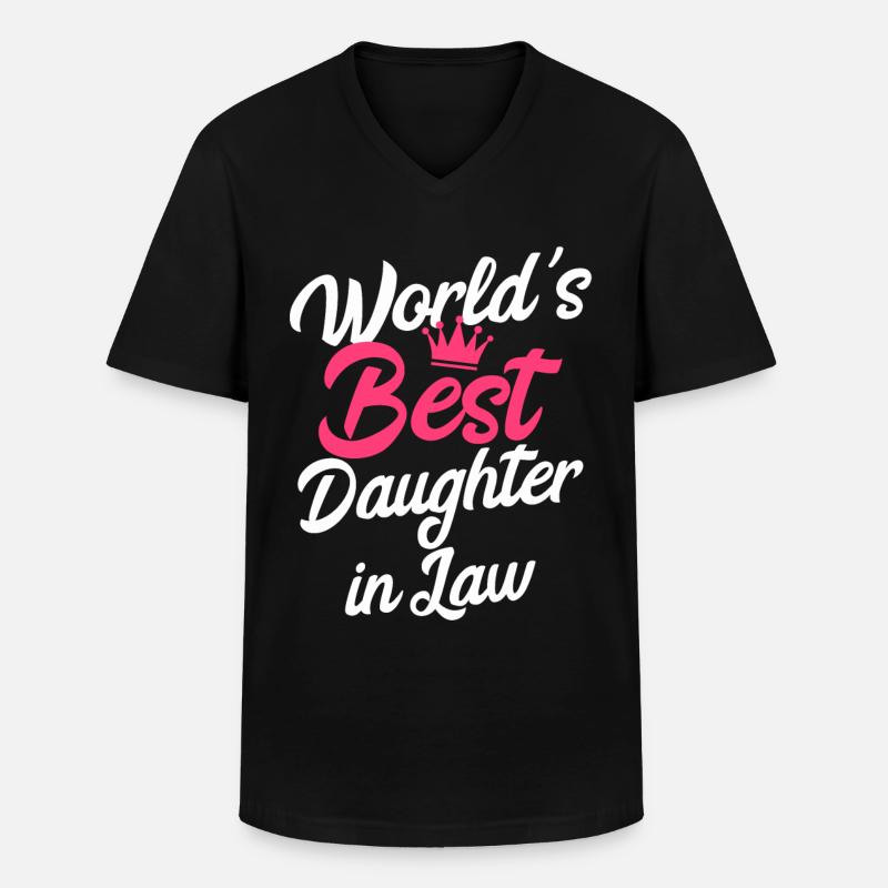 Beste Schwiegertochter - Männer-T-Shirt mit V-Ausschnitt - Schwarz