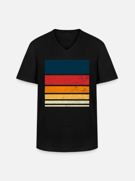Customizable Retro Background - Men's V-Neck T-Shirt - black