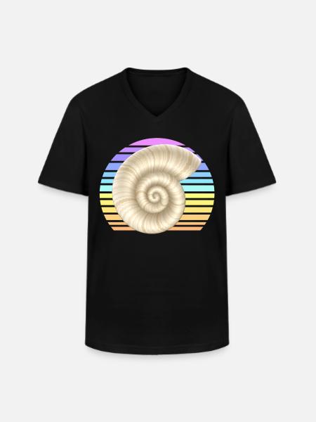 Snail House in the Sunset - Men's V-Neck T-Shirt - black