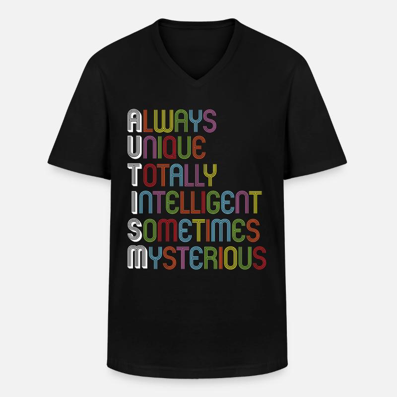 Autismus Bewusstsein - Männer-T-Shirt mit V-Ausschnitt - Schwarz