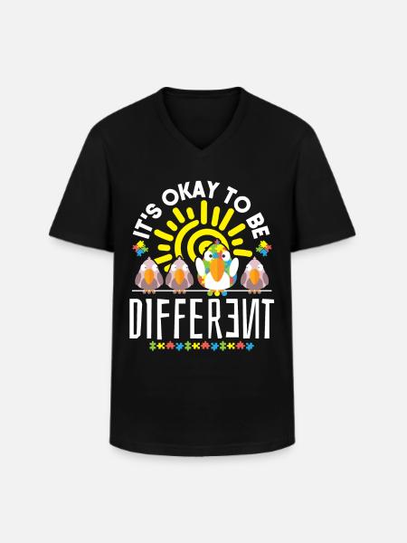 Autisme Conscience - T-shirt col V Homme - noir