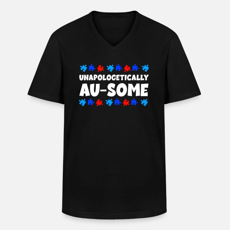 Autismus Bewusstsein - Männer-T-Shirt mit V-Ausschnitt - Schwarz