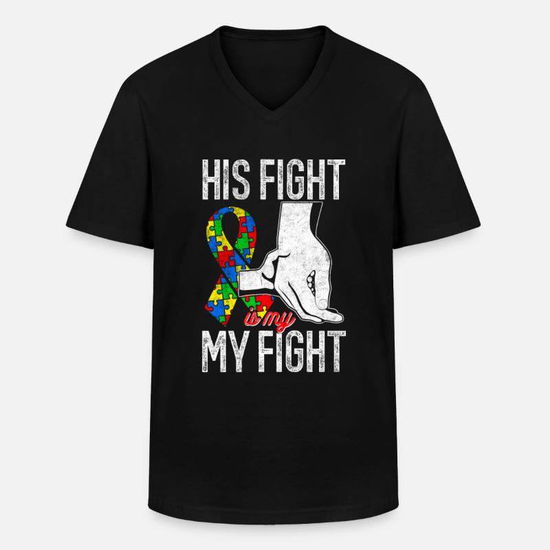 Autismus Bewusstsein - Männer-T-Shirt mit V-Ausschnitt - Schwarz