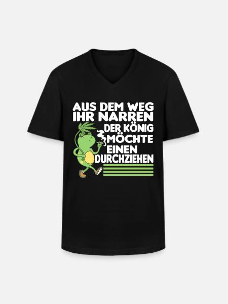 Cannabis Weed Kiffer Geschenk - Männer-T-Shirt mit V-Ausschnitt - Schwarz