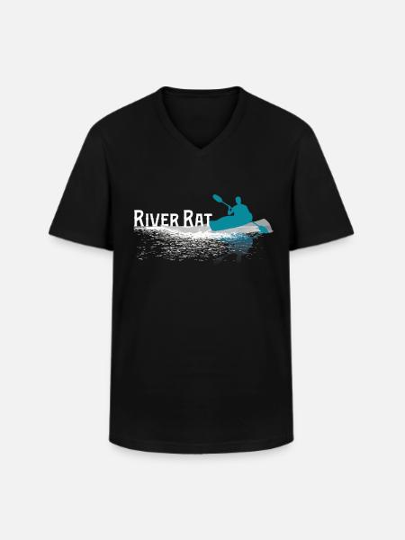 kayak - Men's V-Neck T-Shirt - black