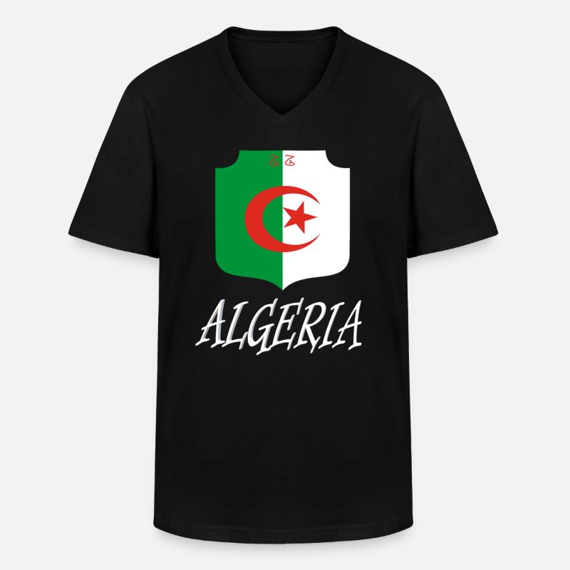 Algieren Design - Männer-T-Shirt mit V-Ausschnitt - Schwarz
