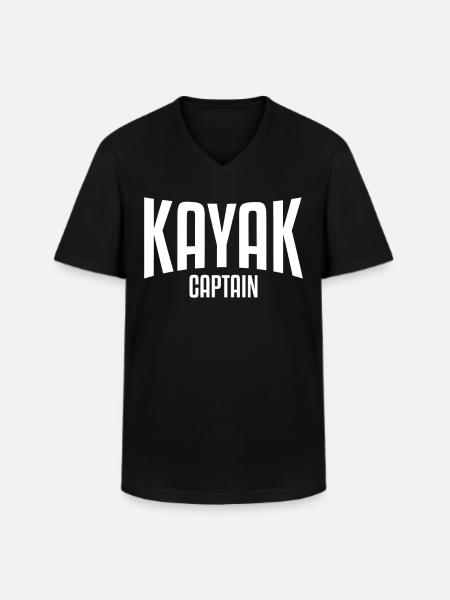 KAYAK CAPTAIN - Männer-T-Shirt mit V-Ausschnitt - Schwarz