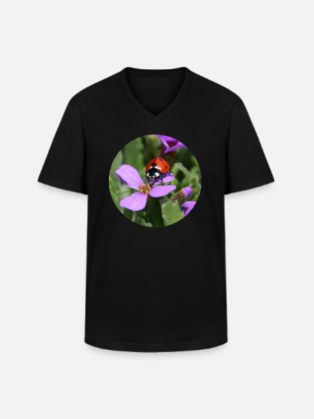 Ladybug Photography - Men's V-Neck T-Shirt - black