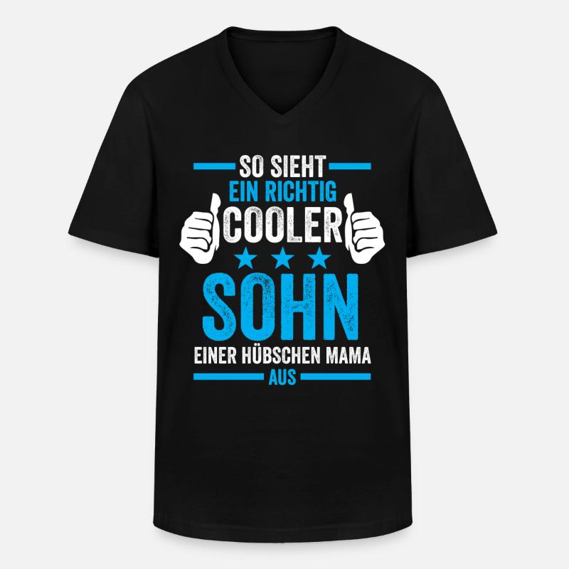Cooler Sohn Geschenk - Männer-T-Shirt mit V-Ausschnitt - Schwarz