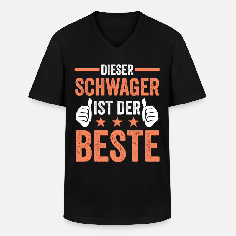 Bester Schwager Geschenk - Männer-T-Shirt mit V-Ausschnitt - Schwarz