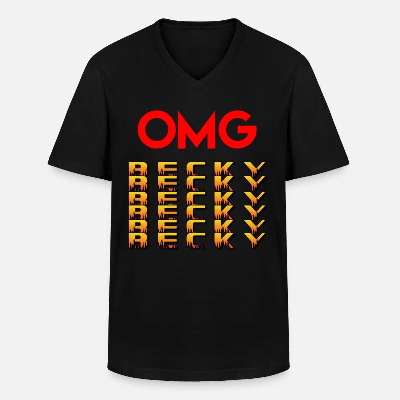 OMG OMG - Männer-T-Shirt mit V-Ausschnitt - Schwarz